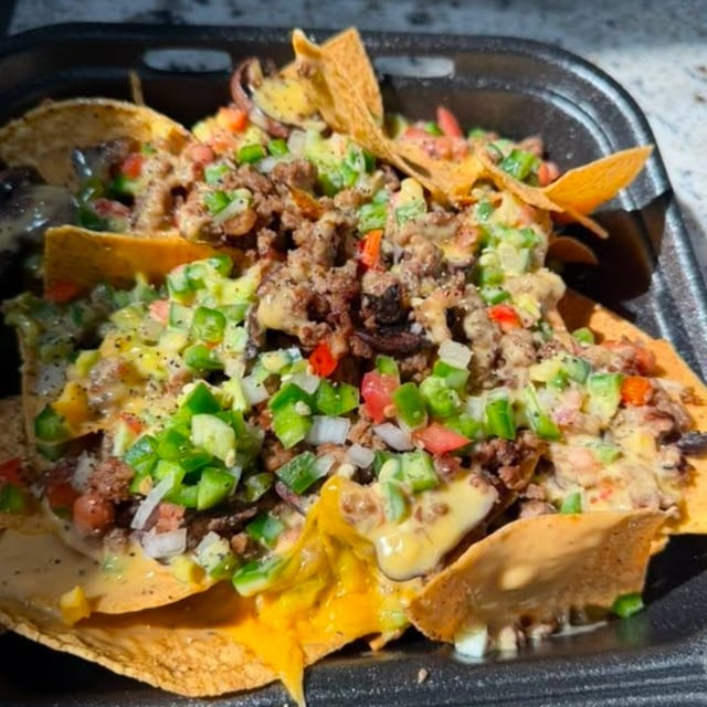 Loaded Brisket Nachos.